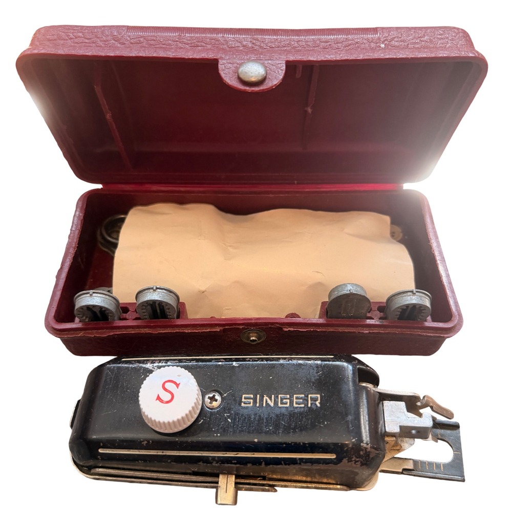 Vintage Singer Professional Buttonholer Slant Shank Attachment 161117 Kit